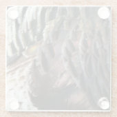 Wild Turkey Feathers I Abstrakt Nature Design Glasuntersetzer (Rückseite)