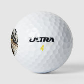Wild Turkey Feathers I Abstrakt Nature Design Golfball (Logo)