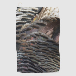 Wild Turkey Feathers I Abstrakt Nature Design Golfhandtuch