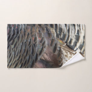 Wild Turkey Feathers I Abstrakt Nature Design Handtuch