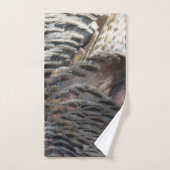 Wild Turkey Feathers I Abstrakt Nature Design Handtuch (Handtuch)