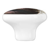 Wild Turkey Feathers I Abstrakt Nature Design Keramikknauf (Seitenansicht)