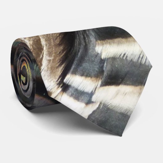 Wild Turkey Feathers I Abstrakt Nature Design Krawatte (Gerollt)