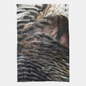 Wild Turkey Feathers I Abstrakt Nature Design Küchentuch (Vertikal)