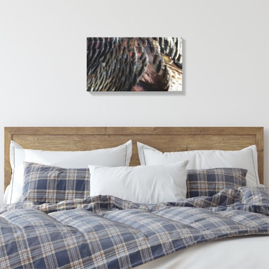 Wild Turkey Feathers I Abstrakt Nature Design Leinwanddruck (Insitu (Schlafzimmer))