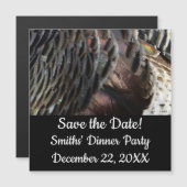 Wild Turkey Feathers I Abstrakt Nature Design Magnetkarte (Vorne/Hinten)