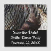 Wild Turkey Feathers I Abstrakt Nature Design Magnetkarte (Vorderseite)