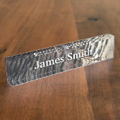 Wild Turkey Feathers I Abstrakt Nature Design Namensplakette (Seite)