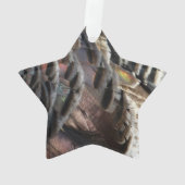 Wild Turkey Feathers I Abstrakt Nature Design Ornament (Rückseite)