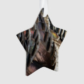 Wild Turkey Feathers I Abstrakt Nature Design Ornament (Vorderseite)