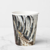 Wild Turkey Feathers I Abstrakt Nature Design Pappbecher (Rückseite)