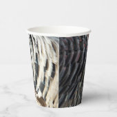 Wild Turkey Feathers I Abstrakt Nature Design Pappbecher (Rechts)