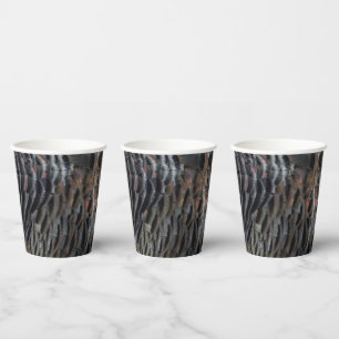 Wild Turkey Feathers I Abstrakt Nature Design Pappbecher