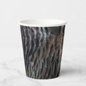 Wild Turkey Feathers I Abstrakt Nature Design Pappbecher (Vorderseite)