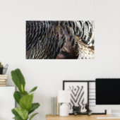 Wild Turkey Feathers I Abstrakt Nature Design Poster (Heimbüro)