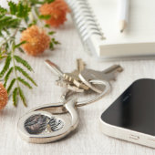 Wild Turkey Feathers I Abstrakt Nature Design Schlüsselanhänger (Seite)