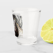 Wild Turkey Feathers I Abstrakt Nature Design Schnapsglas (Rechts)