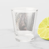 Wild Turkey Feathers I Abstrakt Nature Design Schnapsglas (Rückseite)