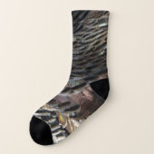 Wild Turkey Feathers I Abstrakt Nature Design Socken (Links - Außen)