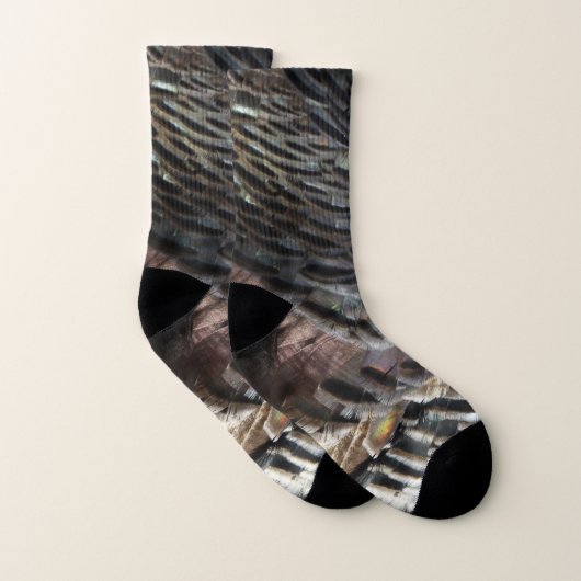 Wild Turkey Feathers I Abstrakt Nature Design Socken (Paar)