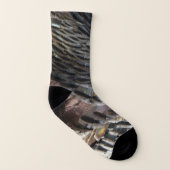 Wild Turkey Feathers I Abstrakt Nature Design Socken (Links - Innen)