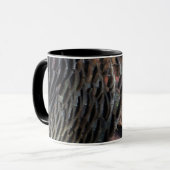 Wild Turkey Feathers I Abstrakt Nature Design Tasse (Vorderseite Links)
