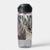 Wild Turkey Feathers I Abstrakt Nature Design Trinkflasche (Rückseite)