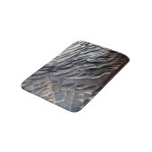 Wild Turkey Feathers II Abstrakte Naturgestaltung Badematte (Schrägansicht)