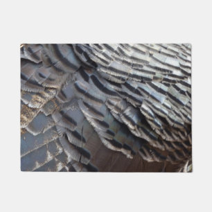 Wild Turkey Feathers II Abstrakte Naturgestaltung Fußmatte