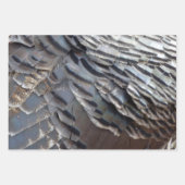 Wild Turkey Feathers II Abstrakte Naturgestaltung Geschenkpapier Set (Vorderseite)