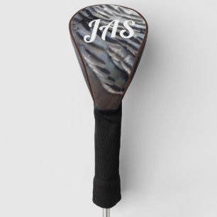 Wild Turkey Feathers II Abstrakte Naturgestaltung Golf Headcover
