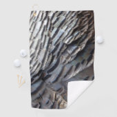 Wild Turkey Feathers II Abstrakte Naturgestaltung Golfhandtuch (Insitu)