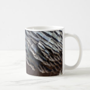 Wild Turkey Feathers II Abstrakte Naturgestaltung Kaffeetasse