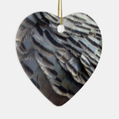 Wild Turkey Feathers II Abstrakte Naturgestaltung Keramik Ornament (Rechts)