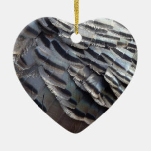 Wild Turkey Feathers II Abstrakte Naturgestaltung Keramik Ornament