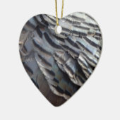 Wild Turkey Feathers II Abstrakte Naturgestaltung Keramik Ornament (Links)