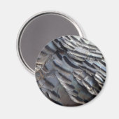 Wild Turkey Feathers II Abstrakte Naturgestaltung Magnet (Vorderseite/Rückseite)