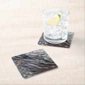 Wild Turkey Feathers II Abstrakte Naturgestaltung Rechteckiger Pappuntersetzer (Vor Ort)