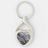 Wild Turkey Feathers II Abstrakte Naturgestaltung Schlüsselanhänger (Vorderseite)