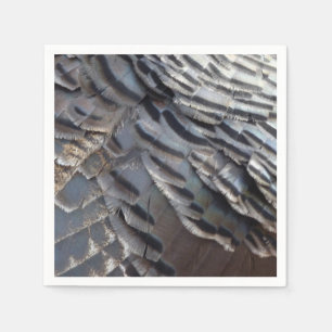 Wild Turkey Feathers II Abstrakte Naturgestaltung Serviette