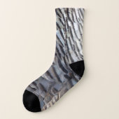 Wild Turkey Feathers II Abstrakte Naturgestaltung Socken (Links - Außen)