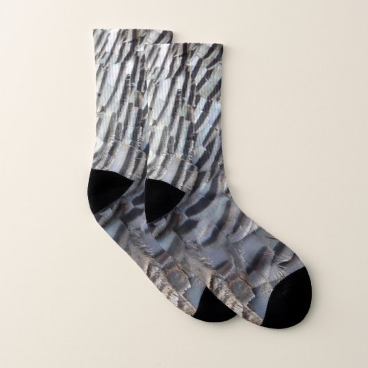 Wild Turkey Feathers II Abstrakte Naturgestaltung Socken (Paar)