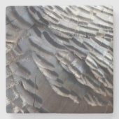 Wild Turkey Feathers II Abstrakte Naturgestaltung Steinuntersetzer (Vorderseite)