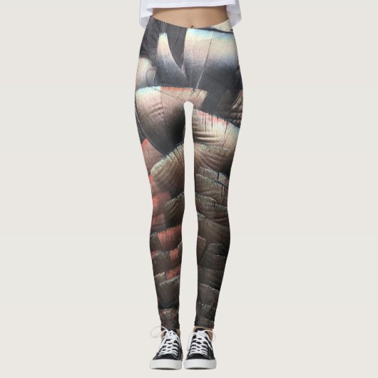 Wild Turkey Feathers Women's Leggings (Vorderseite)