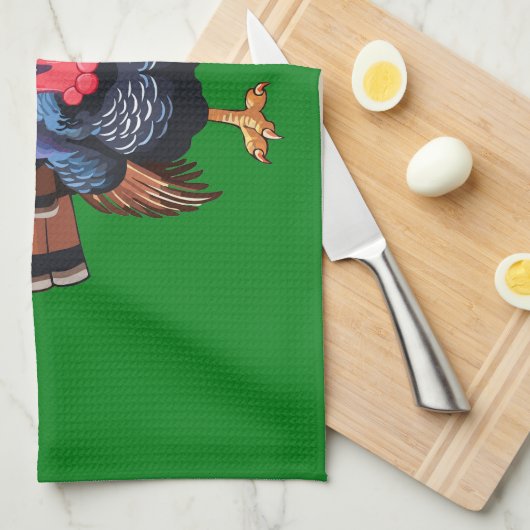 Wild turkey geschirrtuch (Viertel Falte)