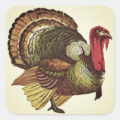 Wild Turkey Happy Thanksgiving Stickers (Vorderseite)
