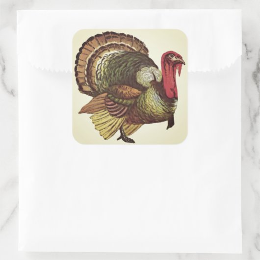 Wild Turkey Happy Thanksgiving Stickers (Tasche)