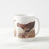 Wild Turkey Hen and Chicks Audubon Buchzeichen Kaffeetasse (VorderseiteRechts)