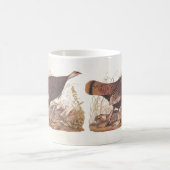 Wild Turkey Hen and Chicks Audubon Buchzeichen Kaffeetasse (Mittel)