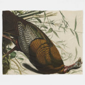 Wild Turkey (Male) from Audubon's Birds of America Fleecedecke (Vorderseite (Horizontal))